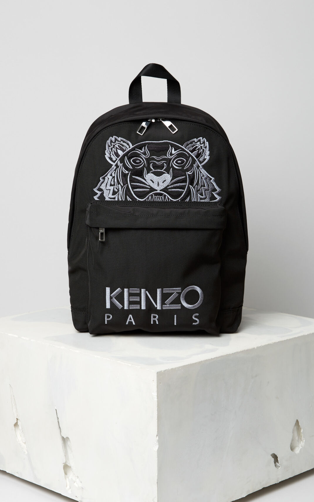 Sac À Dos Kenzo Femme Large Tiger Toile Noir QBFRI-5468